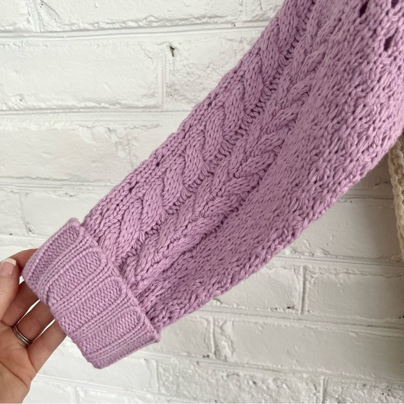 NWT Cream, Brown and Purple Sweater | Size Medium - Picture 3 of 10